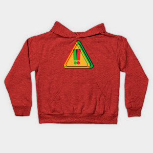 Psychedelic Warning Sign Kids Hoodie