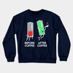 Before and After Coffee Crewneck Sweatshirt