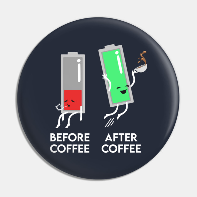 Before and After Coffee Pin by enrynz