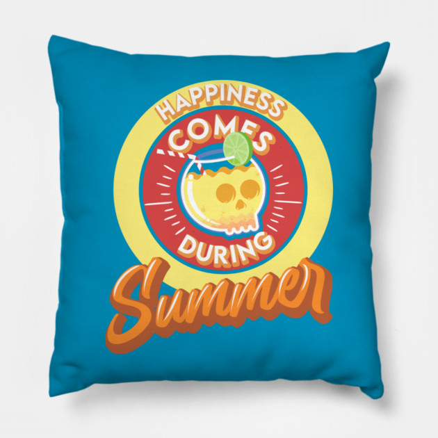 Happiness Comes During Summer Pillow by enrynz