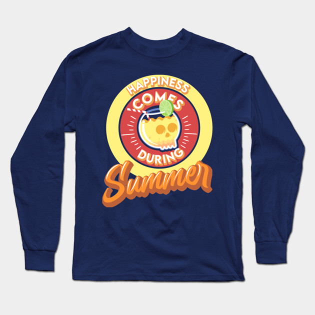 Happiness Comes During Summer Long Sleeve T-Shirt by enrynz