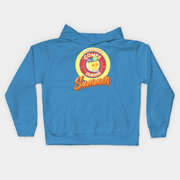 Happiness Comes During Summer Kids Hoodie by enrynz