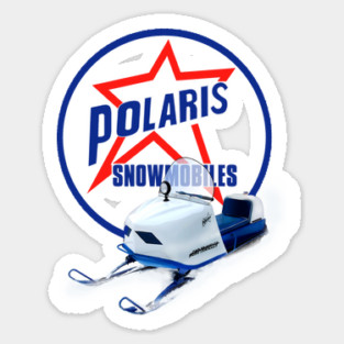 Vintage Snow Mobiles Sticker