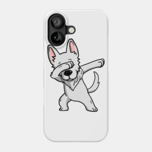White German Shepherd Dabbing Phone Case