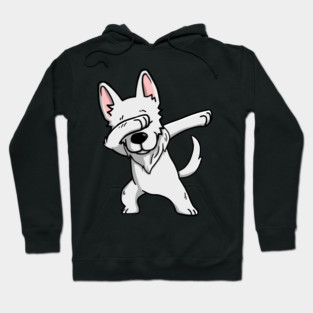 White German Shepherd Dabbing Hoodie