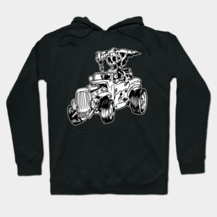 Hot Rod Grim Reaper Driving Boi Hoodie