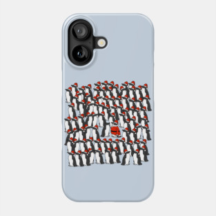 Christmas Humor Awkward Party for Funny Santa Penguins Phone Case