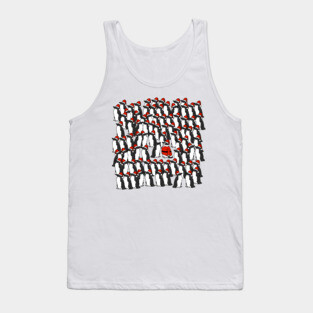 Christmas Humor Awkward Party for Funny Santa Penguins Tank Top