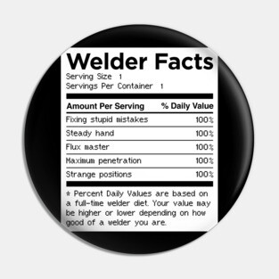 Welder Facts | Funny Welding Gift Pin