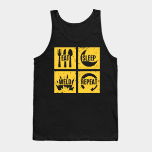 Eat, Sleep, Weld | Funny Welder Gift Tank Top