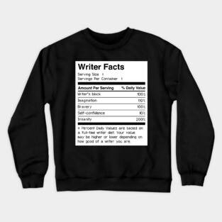 Facts | Funny Novelist Writer Gift Crewneck Sweatshirt