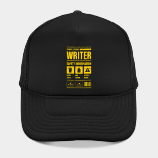 Safety Information | Funny Novelist Writer Gift Hat