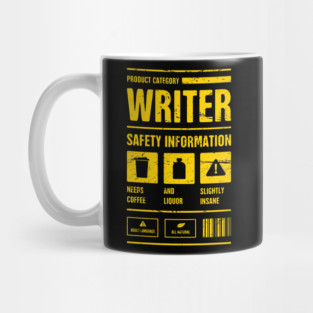 Safety Information | Funny Novelist Writer Gift Mug