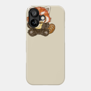 Red panda coffee time Phone Case