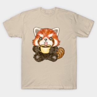 Red panda coffee time T-Shirt