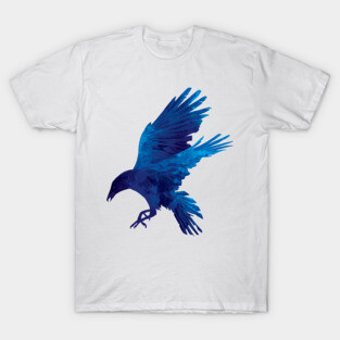 Raven Flying Digital Painting T-Shirt