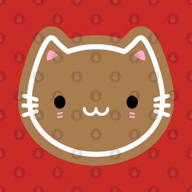 Cute Christmas Gingerbread Cookie Cat by marcelinesmith