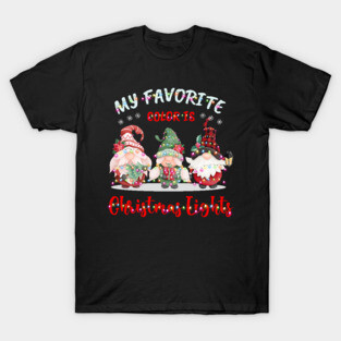 My Favorite Color is Christmas Lights Gnome Lover gift T-Shirt