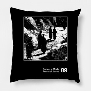 Personal Jesus - Depeche Mode / Minimal Graphic Artwork Design Pillow