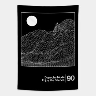 Enjoy the Silence - Depeche Mode / Minimal Graphic Artwork Tapestry