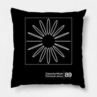 Personal Jesus - Depeche Mode / Minimal Graphic Artwork Pillow