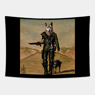 Furry Road: Dingo Max and Dog Tapestry