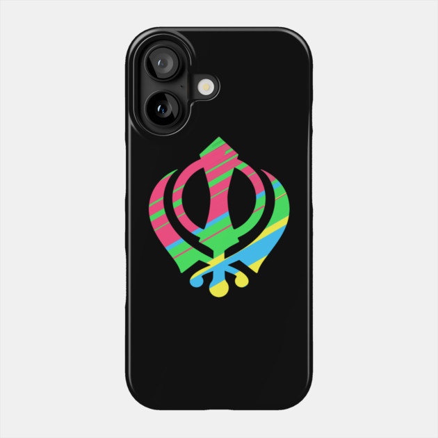 BEAUTIFUL KHANDA SYMBOL - Colorful Khanda Phone Case by PUNJABISTYL