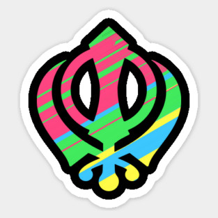 BEAUTIFUL KHANDA SYMBOL - Colorful Khanda Sticker
