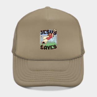 Jesus Saves // Funny Jesus Soccer Cartoon Hat