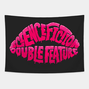 Science Fiction Double Feature Lips Tapestry