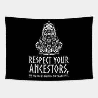 Viking Mythology - Respect Your Ancestors - Norse God Odin Tapestry