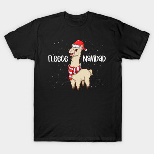 Christmas llama - Fleece Navidad T-Shirt