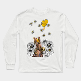 Bear bee and honey Long Sleeve T-Shirt