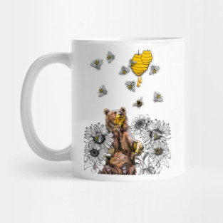 Bear bee and honey Mug