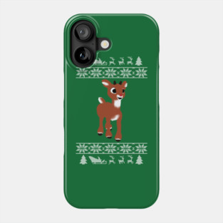 Rudolph ugly Christmas sweater Phone Case