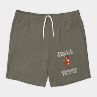 Rudolph ugly Christmas sweater Shorts