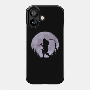 Bigfoot Fishing Moon Funny Sasquatch And Fish Phone Case