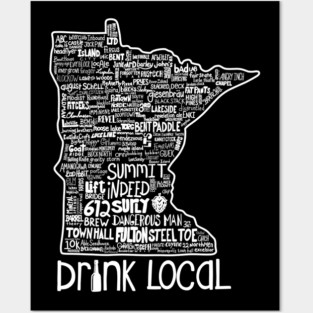 Drink Local Minnesota Beer Posters and Art
