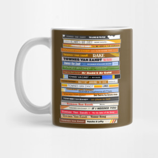 Townes Van Zandt 'The Singles' Retro CD Stack Mug