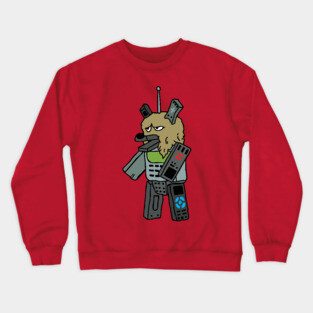 Silly remote control monster guy Crewneck Sweatshirt