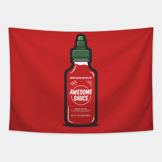 Awesome Sauce Hot Sauce Shirt – Funny Spicy Foodie Tee Tapestry by JSNDMPSY