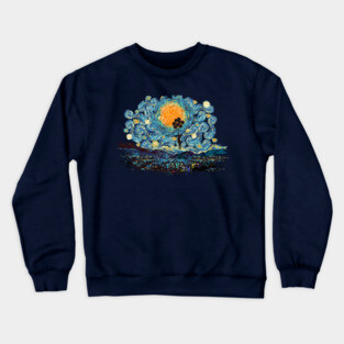 the ballons girl starry night Crewneck Sweatshirt