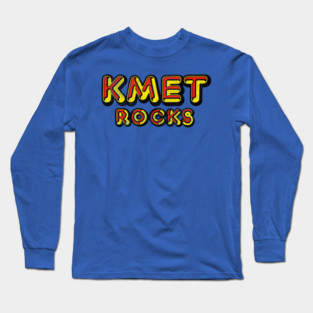 KMET Rocks, LA / 80s Progressive Rock Radio Station Long Sleeve T-Shirt