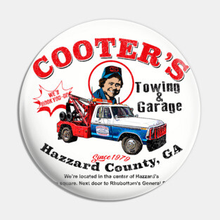 Cooter's Towing Worn Hazzard County Pin