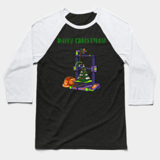 3D Printer #4 Christmas Edition Baseball T-Shirt