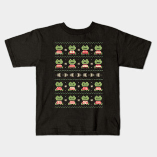 Frogs In Sweaters (Dark) Kids T-Shirt