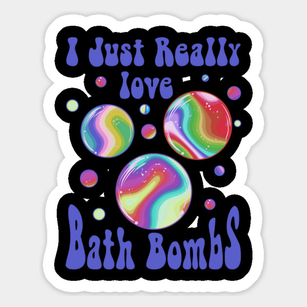 I Just Really Love Bath Bombs Retro Vintage 60’ & 70’s Magnet by creative