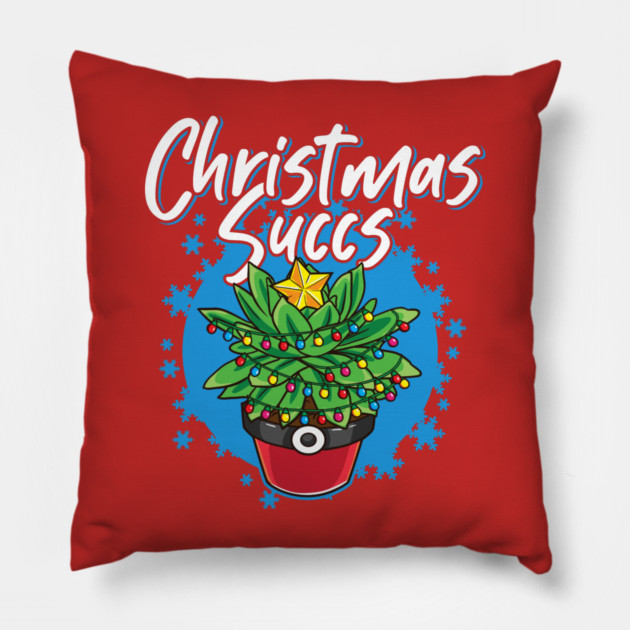 Christmas Succs Hilarious Xmas Succulents Pun Pillow by creative
