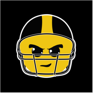 Pittsburgh Football Helmet Smiley Guy Posters and Art