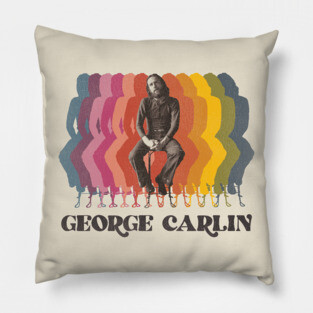 George Carlin Retro Fade Pillow